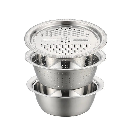 Stainless Steel Multipurpose Grater Bowl Set