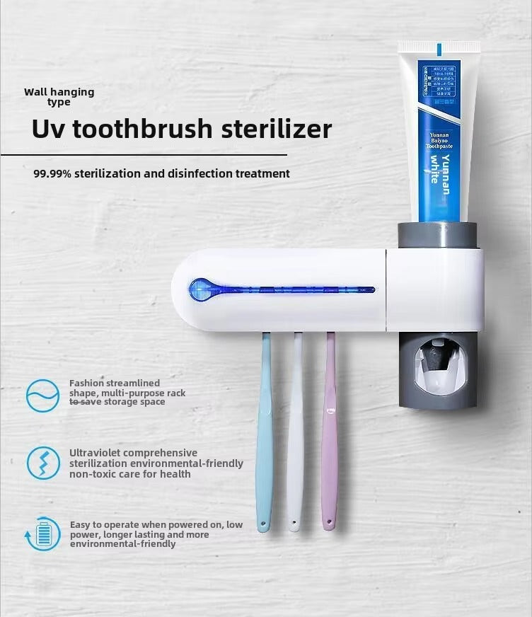 UV Toothbrush Sterilizer & Wall Mounted Toothbrush Holder
